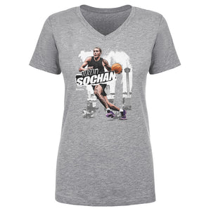 Jeremy Sochan Women's V-Neck T-Shirt | 500 LEVEL